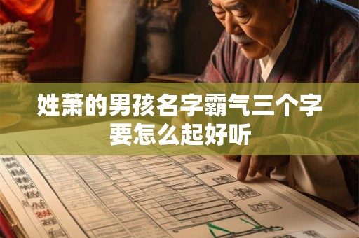 姓萧的男孩名字霸气三个字要怎么起好听