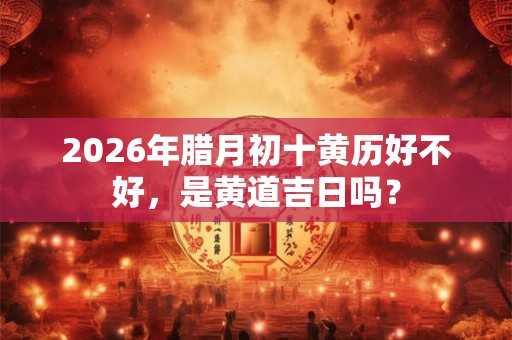 2026年腊月初十黄历好不好，是黄道吉日吗？