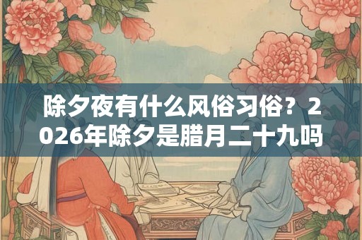除夕夜有什么风俗习俗?2026年除夕是腊月二十九吗? 除夕夜有什么风俗习俗?2026年除夕是腊月二十九吗?
