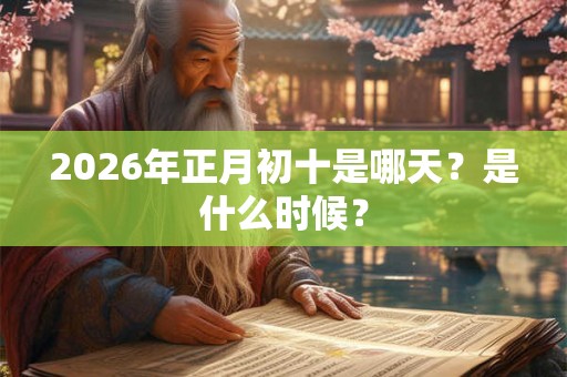 2026年正月初十是哪天？是什么时候？