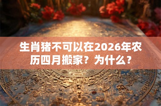 生肖猪不可以在2026年农历四月搬家？为什么？