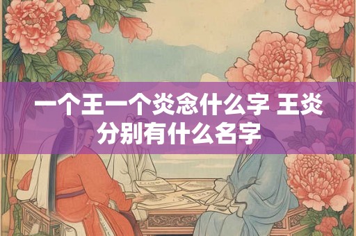 一个王一个炎念什么字 王炎分别有什么名字