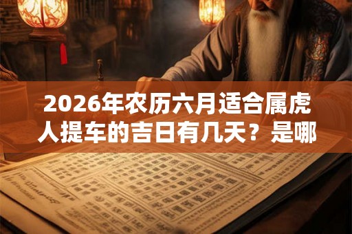 2026年农历六月适合属虎人提车的吉日有几天？是哪几天？