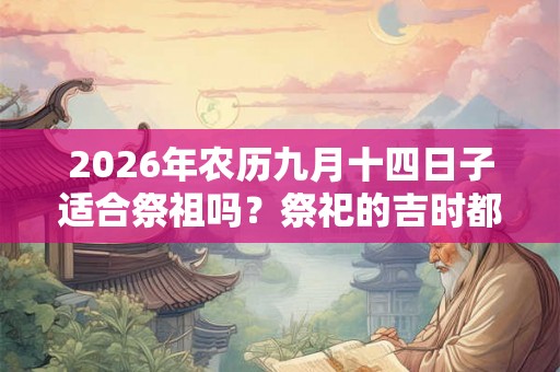 2026年农历九月十四日子适合祭祖吗?祭祀的吉时都有哪些? 2026年农历九月十四日子适合祭祖吗?祭祀的吉时都有哪些?