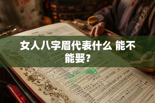 女人八字眉代表什么 能不能娶? 女人八字眉代表什么 能不能娶?