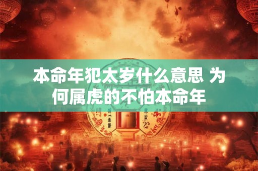 本命年犯太岁什么意思 为何属虎的不怕本命年