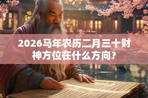 2026马年农历二月三十财神方位在什么方向? 2026马年农历二月三十财神方位在什么方向?