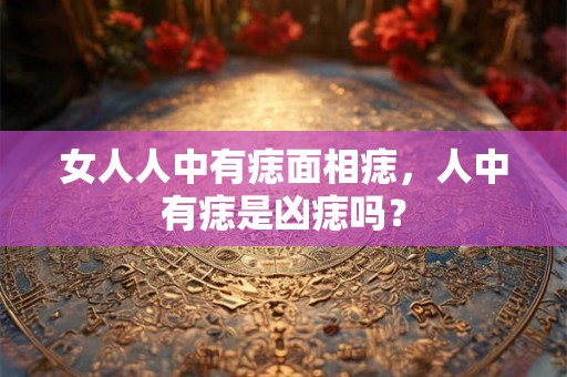 女人人中有痣面相痣,人中有痣是凶痣吗? 女人人中有痣面相痣,人中有痣是凶痣吗?