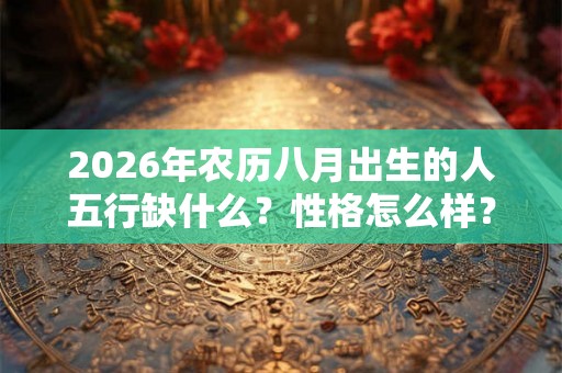 2026年农历八月出生的人五行缺什么？性格怎么样？