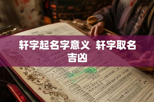 轩字起名字意义  轩字取名吉凶