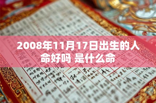2008年11月17日出生的人命好吗 是什么命