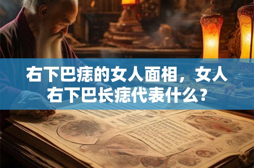 右下巴痣的女人面相，女人右下巴长痣代表什么？
