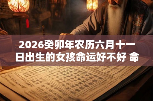 2026癸卯年农历六月十一日出生的女孩命运好不好 命理详解