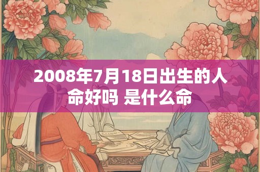 2008年7月18日出生的人命好吗 是什么命