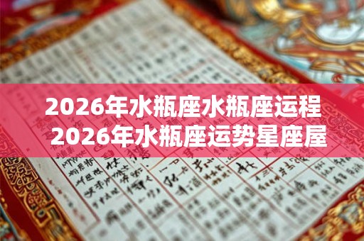 2026年水瓶座水瓶座运程  2026年水瓶座运势星座屋