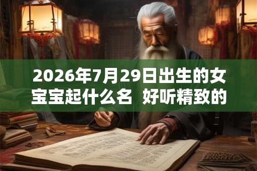 2026年7月29日出生的女宝宝起什么名  好听精致的名字