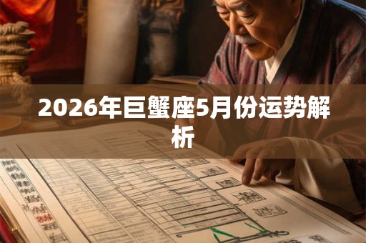 2026年巨蟹座5月份运势解析