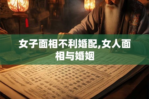 女子面相不利婚配,女人面相与婚姻