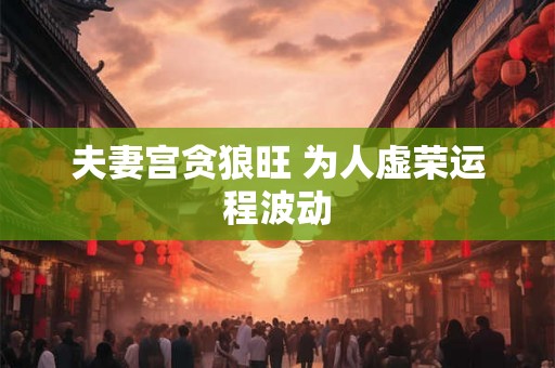 夫妻宫贪狼旺 为人虚荣运程波动