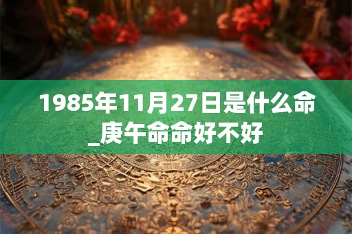 1985年11月27日是什么命_庚午命命好不好