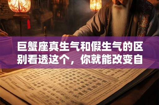 巨蟹座真生气和假生气的区别看透这个，你就能改变自己