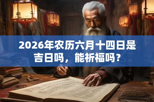 2026年农历六月十四日是吉日吗，能祈福吗？