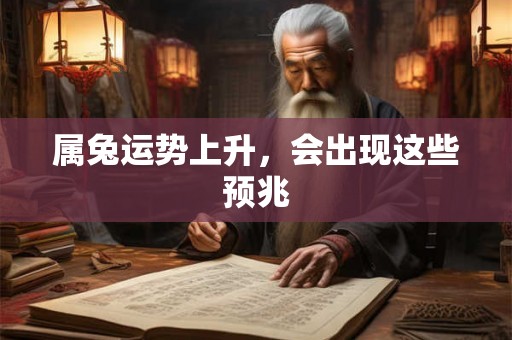 属兔运势上升，会出现这些预兆