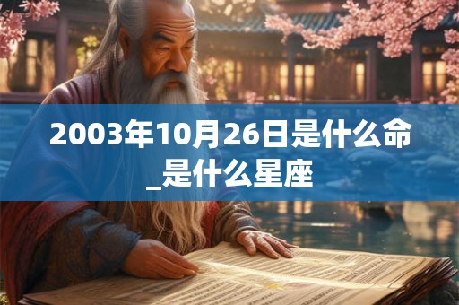2003年10月26日是什么命_是什么星座