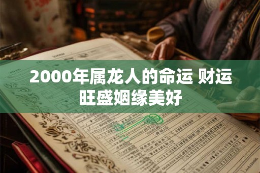 2000年属龙人的命运 财运旺盛姻缘美好