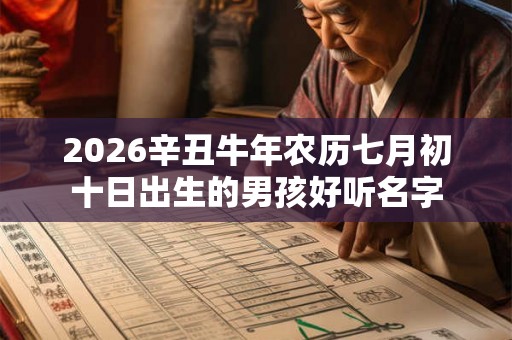 2026辛丑牛年农历七月初十日出生的男孩好听名字 2026辛丑牛年农历七月初十日出生的男孩好听名字