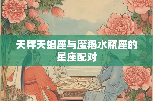 天秤天蝎座与魔羯水瓶座的星座配对