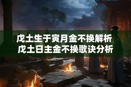 戊土生于寅月金不换解析 戊土日主金不换歌诀分析