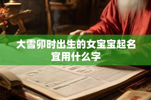 大雪卯时出生的女宝宝起名宜用什么字