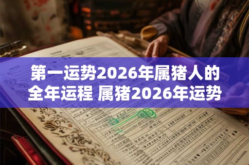 第一运势2026年属猪人的全年运程 属猪2026年运势