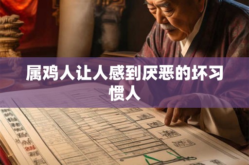 属鸡人让人感到厌恶的坏习惯人