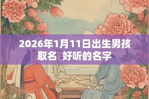 2026年1月11日出生男孩取名  好听的名字
