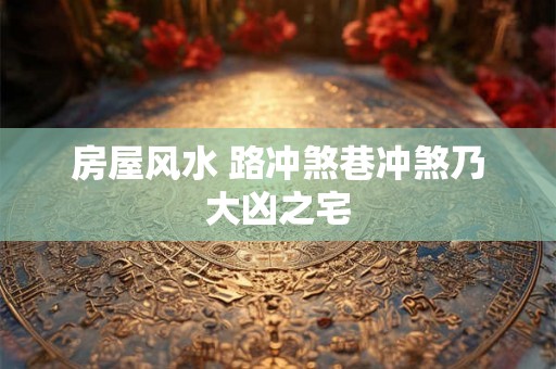 房屋风水 路冲煞巷冲煞乃大凶之宅