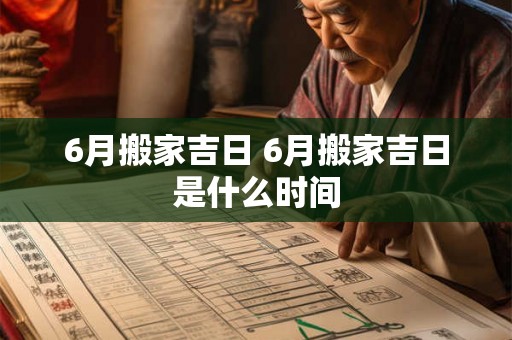 6月搬家吉日 6月搬家吉日是什么时间