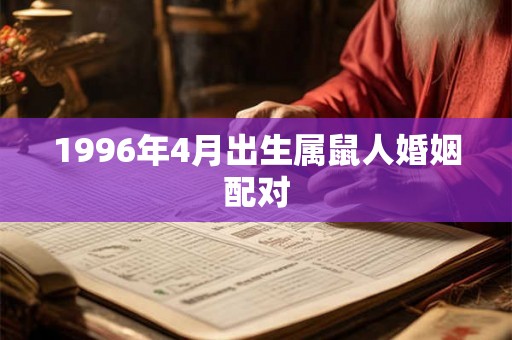 1996年4月出生属鼠人婚姻配对