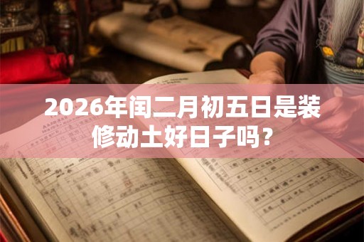 2026年闰二月初五日是装修动土好日子吗？