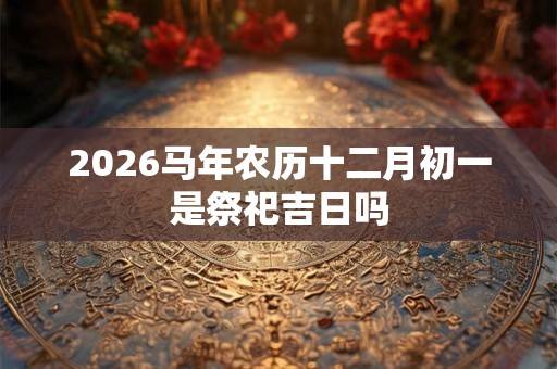 2026马年农历十二月初一是祭祀吉日吗