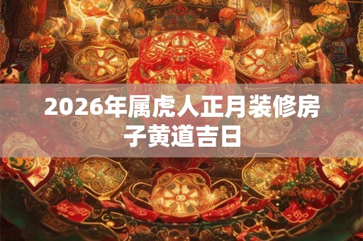 2026年属虎人正月装修房子黄道吉日