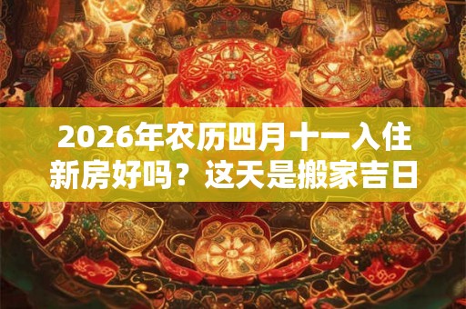 2026年农历四月十一入住新房好吗？这天是搬家吉日吗？