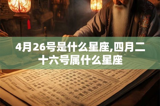 4月26号是什么星座,四月二十六号属什么星座