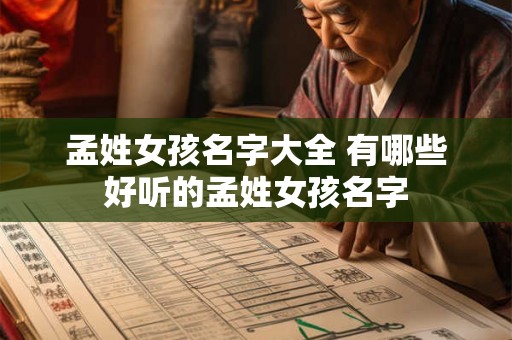孟姓女孩名字大全 有哪些好听的孟姓女孩名字