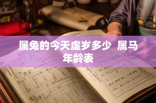 属兔的今天虚岁多少  属马年龄表