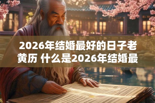 2026年结婚最好的日子老黄历 什么是2026年结婚最佳日子的老黄历