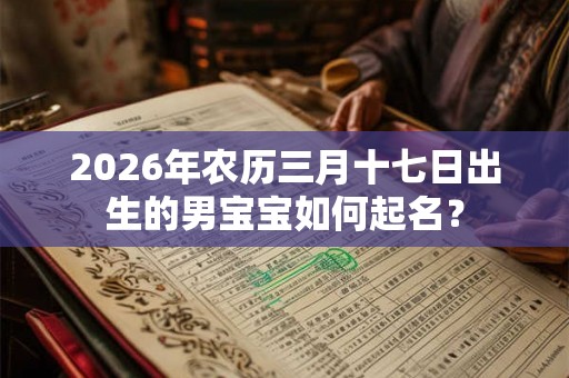 2026年农历三月十七日出生的男宝宝如何起名？