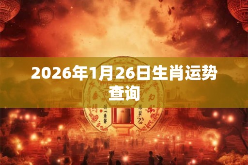 2026年1月26日生肖运势查询