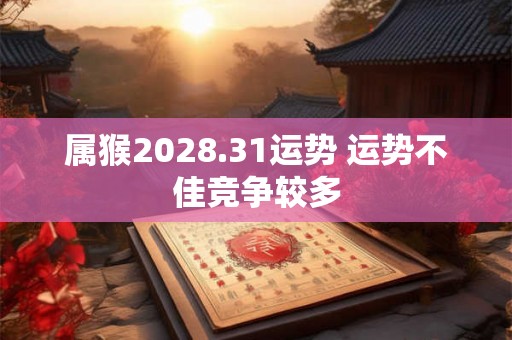 属猴2028.31运势 运势不佳竞争较多